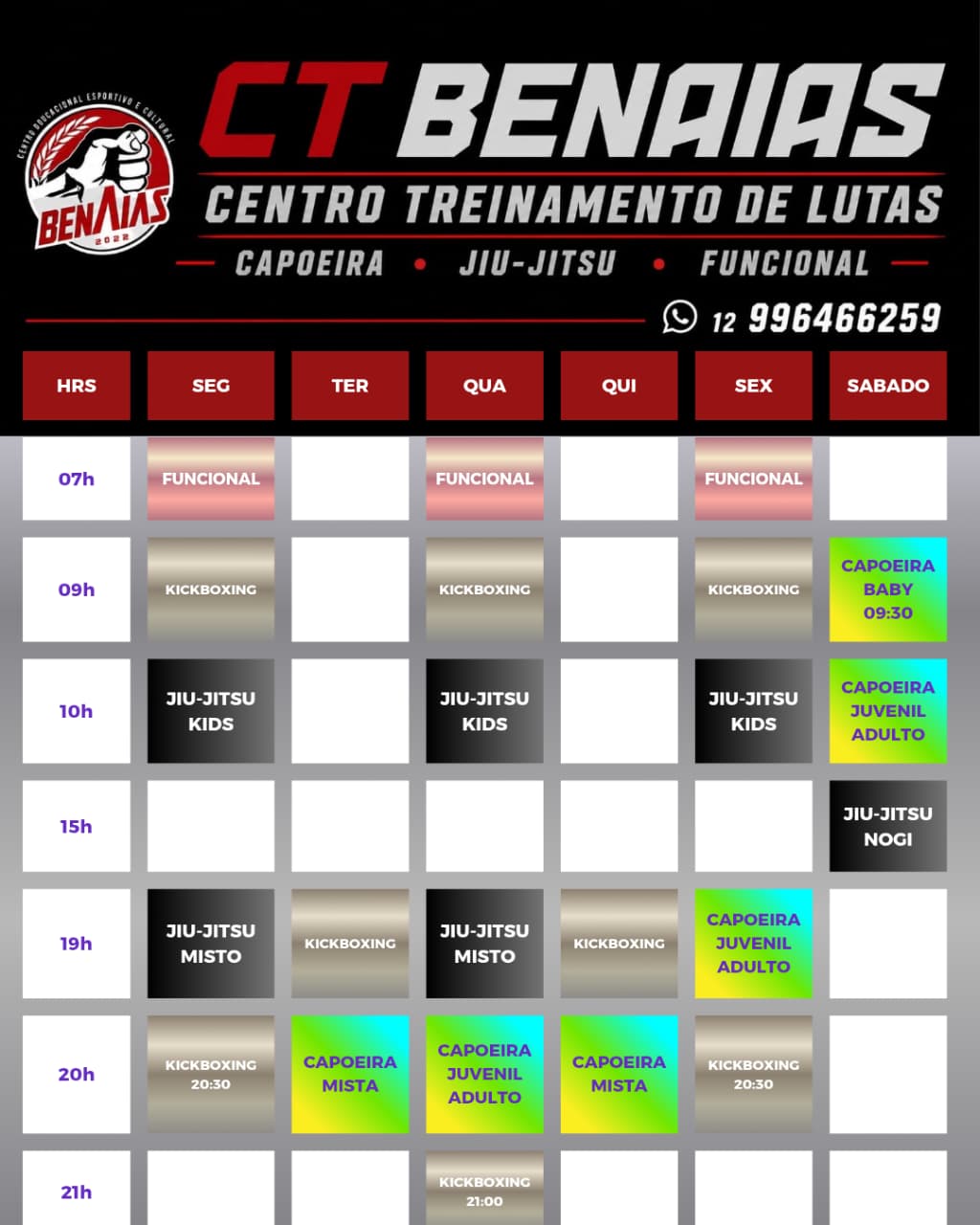 Grade Horária CT Benaias